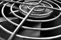 Computer cooling fan, close-up Royalty Free Stock Photo