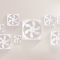 Computer cooling fan icon Royalty Free Stock Photo