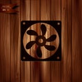Computer cooling fan icon vector illustration. Royalty Free Stock Photo