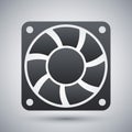 Vector computer cooling fan icon