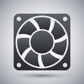 Vector computer cooling fan icon Royalty Free Stock Photo
