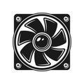 Computer cooling fan vector object or element Royalty Free Stock Photo