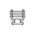 Computer cooling system line outline icon