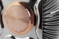 Computer cpu cooler close up Royalty Free Stock Photo