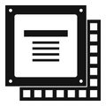 Computer CPU processor chip icon simple Royalty Free Stock Photo