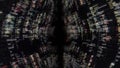 Computer crash with distorted and blurred video transmission. Animation. Abstract system failure, bug in rogramming code Royalty Free Stock Photo