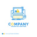 Computer, crash, error, failure, system Blue Yellow Business Log Royalty Free Stock Photo