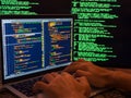 Computer crime concept, hacker breaching system Royalty Free Stock Photo