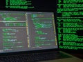 Computer crime concept, hacker breaching system Royalty Free Stock Photo