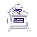 Computer Crime concept. Internet Phishing a login and password concept. Vector eps Royalty Free Stock Photo