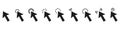 Computer Cursor Arrow Silhouette Pictogram Set. Digital Web Point for Website Solid Icon. Mouse Pointer Glyph Icon. Link Royalty Free Stock Photo
