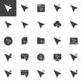 Computer cursor mouse vector icons set Royalty Free Stock Photo