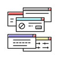 computer customization color icon vector illustration Royalty Free Stock Photo