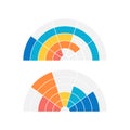 Computer data infographic chart design element set Royalty Free Stock Photo