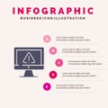 Computer, Data, Information, Internet, Security Solid Icon Infographics 5 Steps Presentation Background Royalty Free Stock Photo