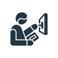 Computer data processing icon