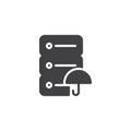 Computer data protection vector icon