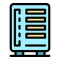 Computer data storage icon color outline vector Royalty Free Stock Photo