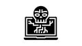 computer death programm glyph icon animation