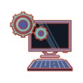 computer desktop configuration icon Royalty Free Stock Photo