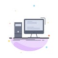 Computer, desktop, gaming, pc, personal Flat Color Icon Vector Royalty Free Stock Photo