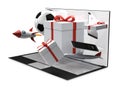 Computer desktop gifts products 3d-illustration