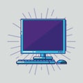 computer desktop isolated icon vector ilustration Royalty Free Stock Photo