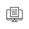 Computer desktop word document vector icons