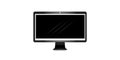 Computer destop dark gray screen Royalty Free Stock Photo