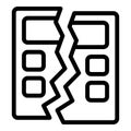 Computer destroy icon outline vector. Data loss Royalty Free Stock Photo