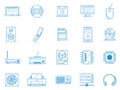 Computer devices icon set. Vector illustration decorative background design