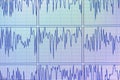 Computer diagram oscillation of CPU cores Royalty Free Stock Photo