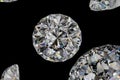 luxury diamond gem, 3d rendering Royalty Free Stock Photo