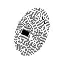 Computer digital fingerprint chipset circuit board