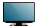 Computer display with blank screen. Front view. Isolated on white background vector Royalty Free Stock Photo