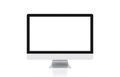 Computer display with blank screen isolated on white background, clipping path, 3d illustration Royalty Free Stock Photo