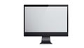 Realistic computer screen mockup. Computer monitor mockup banner. Screen with black screen. Royalty Free Stock Photo
