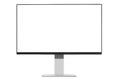 Computer display with blank white screen. Front view. Royalty Free Stock Photo