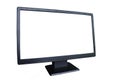 Computer display with blank white screen. Royalty Free Stock Photo