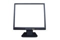 Computer display with blank white screen. Royalty Free Stock Photo