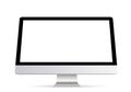 Computer display with blank white screen isolated on a transparent background Royalty Free Stock Photo