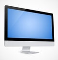 Computer display with blue screen