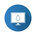 Computer display calibration flat design long shadow glyph icon