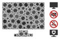 Computer Display Collage of CoronaVirus Icons