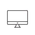 Computer Display Icon Vector. Monitor Desktop Image Royalty Free Stock Photo