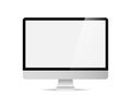 Computer display isolated in realistic design on white background. Modern flat screen computer monitor Royalty Free Stock Photo