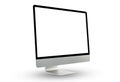 Desktop computer display with blank white screen isolated on white background. Royalty Free Stock Photo