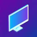 Computer Display. Isometric Computer Display. Screen computer desktop. Created For Mobile, Web, Decor, Print Products, Application Royalty Free Stock Photo