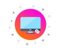 Computer display screen icon. Monitor with mouse sign. Digital device screen. Vector Royalty Free Stock Photo