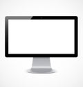 Computer display with white screen